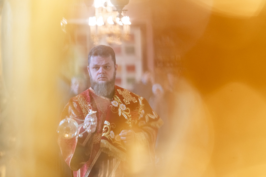Божественная литургия в храме Преображения Господня погоста Старый Спас деревни Легчищево м.о. Чехов